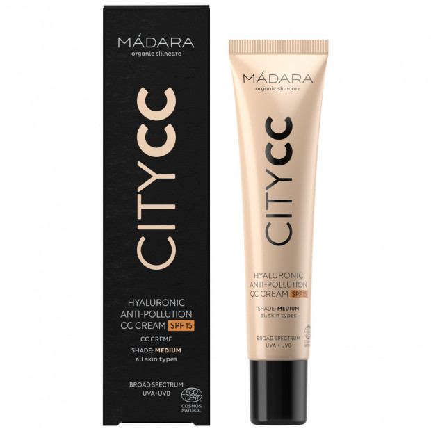 MADARA CITY CC Crème Anti-Pollution À L’Acide Hyaluronique Avec SPF15 medium, 40ml | Parashop.com