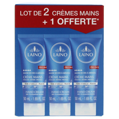 LAINO Crème Mains Sèches à Abîmées, lot 3x50ml| Parashop.com