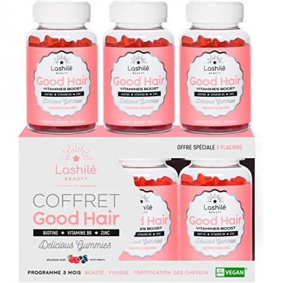 LASHILE BEAUTY GOOD HAIR Vitamin Boost, lot 3x60 gummies | Parashop.com