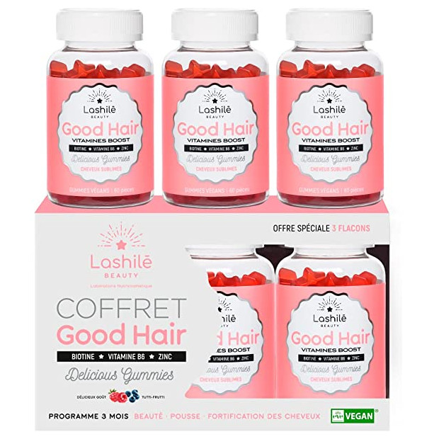LASHILE BEAUTY GOOD HAIR Vitamin Boost, lot 3x60 gummies | Parashop.com