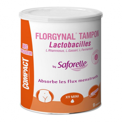 FLORGYNAL Tampon mini avec applicateur. Boîte 9