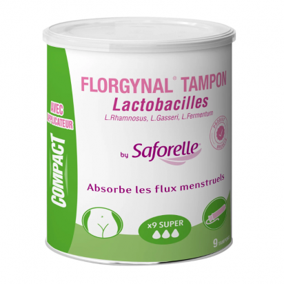 FLORGYNAL Tampon super avec applicateur. Boîte 9