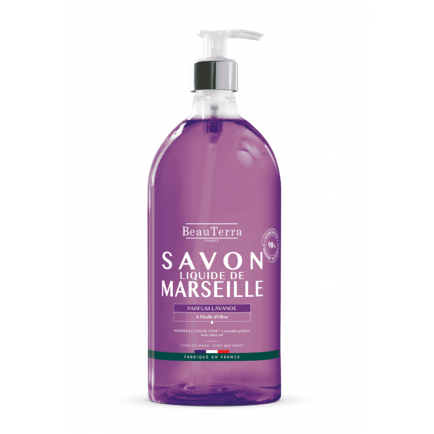 BEAUTERRA Savon liquide Marseille lavande, 1L | Parashop.com