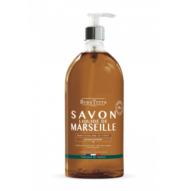 BEAUTERRA Savon liquide Marseille karité, 1L| Parashop.com