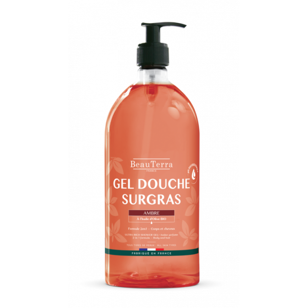 BEAUTERRA Gel douche & Shampoing surgras ambre, 1L | Parashop.com