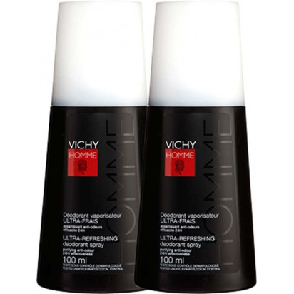 HOMME Déodorant Ultra-Frais, Lot de 2 Vaporisateurs 100ml Vichy - Parashop