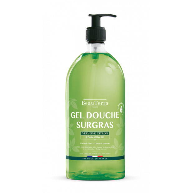 BEAUTERRA Gel douche & Shampoing surgras verveine citron, 1L | Parashop.com