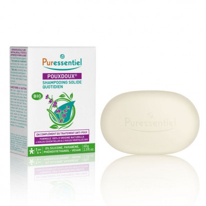 Puressentiel POUDOUX Shampooing Solide Quotidien Bio, 60g| Parashop.com