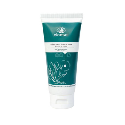 ALOESOL Crème pieds bio aloe vera, 100ml | Parashop.com