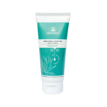 ALOESOL Crème mains nourrissante bio aloe vera, 100ml | Parashop.com