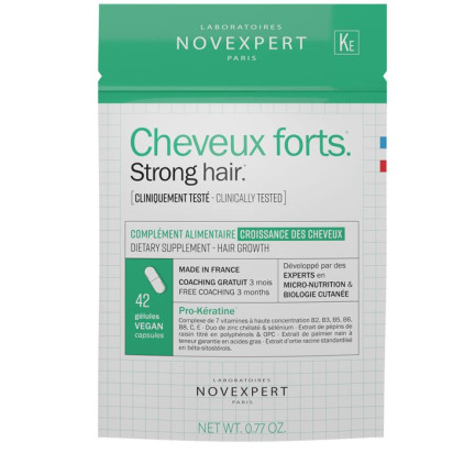 Novexpert CHEVEUX FORTS Complément alimentaire croissance des cheveux, 42 gélules | Parashop.com