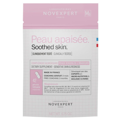 Novexpert PEAU APAISÉE Complément alimentaire peaux sensibles & rougeurs, 42 gélules | Parashop.com