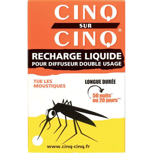 Recharge Liquide pour Diffuseur Double Usage, 35ml Cinq sur Cinq - Parashop