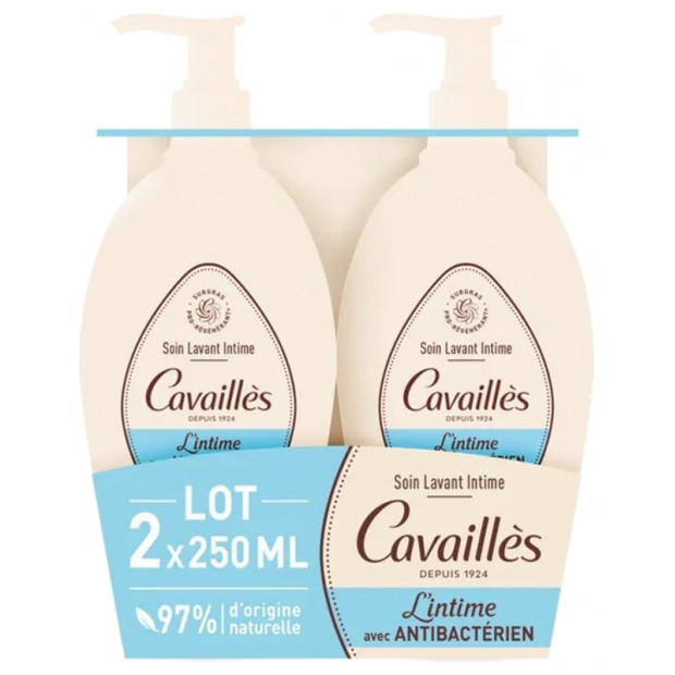 Rogé Cavailles L'INTIME Soin Lavant Intime Antibactérien, lot 2x250ml | Parashop.com
