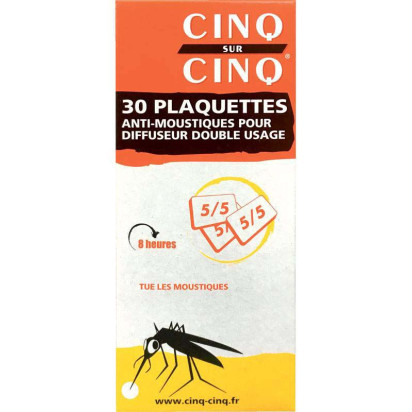Recharge Plaquettes pour Diffuseur Double Usage. Boîte 30 Plaquettes