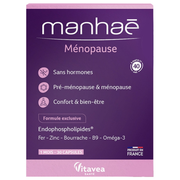 Manhaé, Féminité et Ménopause sans Hormones sans Soja, 30 Caps