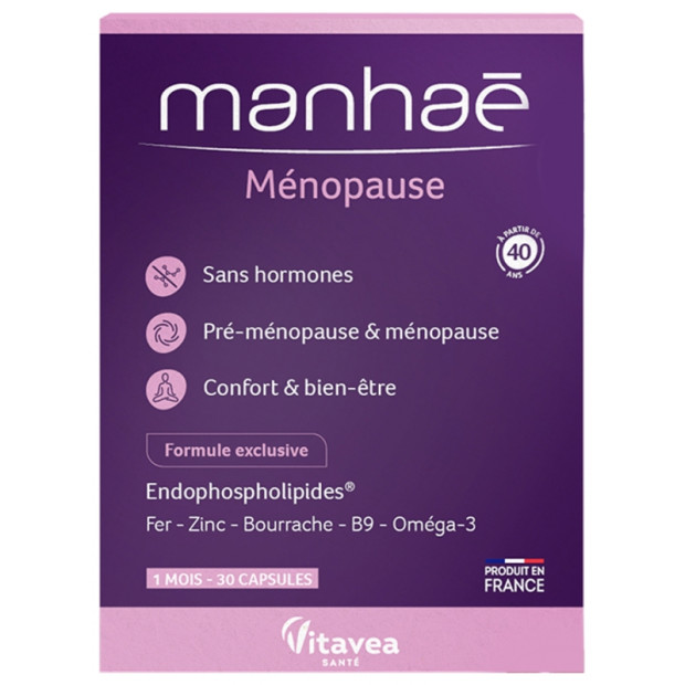 MANHAE Menopause Sans Hormones, 1 mois - 30 capsules