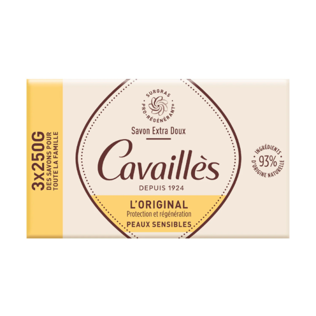 Rogé Cavailles SAVONS SOLIDES, Savon Surgras Extra Doux, 3x250g | Parashop.com