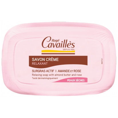 Rogé Cavailles Savon Crème Beurre d'Amande et Rose. Pain 115 g | Parashop.com