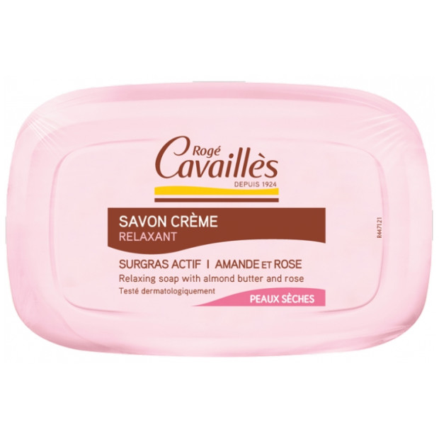 Rogé Cavailles Savon Crème Beurre d'Amande et Rose. Pain 115 g | Parashop.com