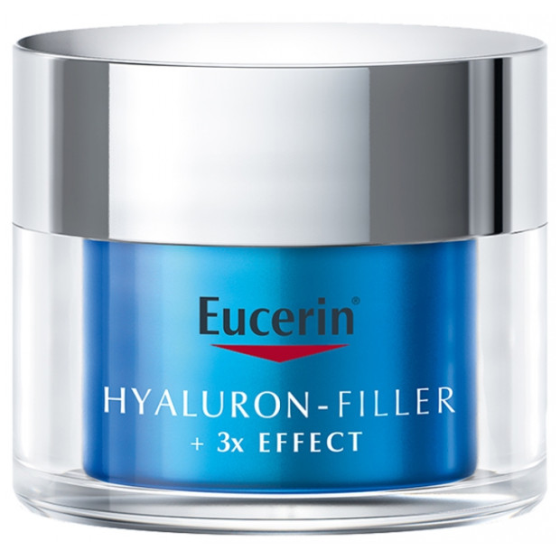 Eucerin Hyaluron-Filler + 3x Effect Gel-Crème Soin de Nuit Booster d'Hydratation, 50ml | Parashop.com