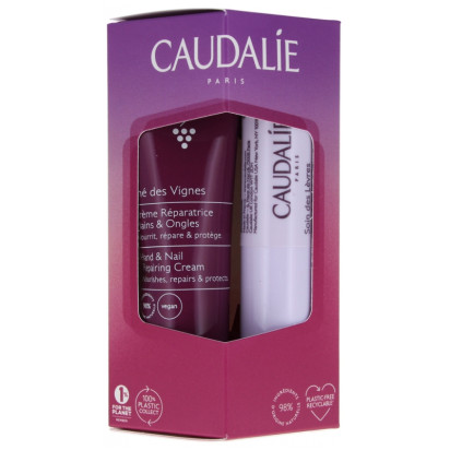 Caudalie Duo Crème Mains et Ongles Thé des Vignes 30ml + Soin Lèvres 4.5g | Parashop.com