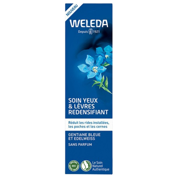 Weleda Soin Yeux & Lèvres Redensifiant Gentiane Bleue et Edelweiss, 10ml | Parashop.com