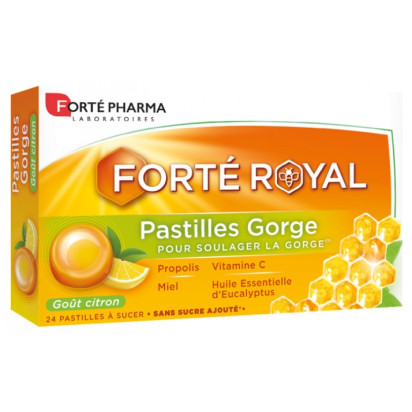 Forte Pharma Pastilles Royales Goût Citron, 24 Pastilles à Sucer | Parashop.com
