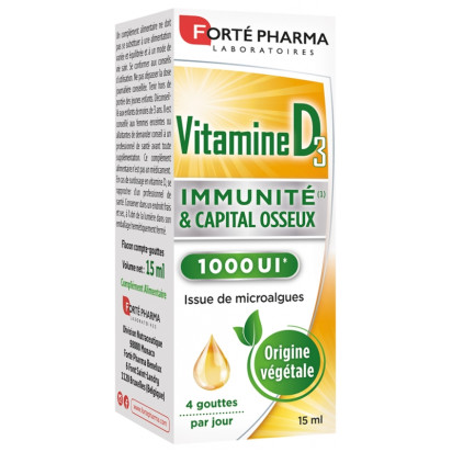 Forte Pharma Vitamine D3 1000UI, 15ml | Parashop.com