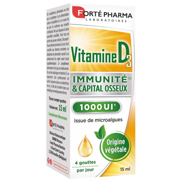 Forte Pharma Vitamine D3 1000UI, 15ml | Parashop.com