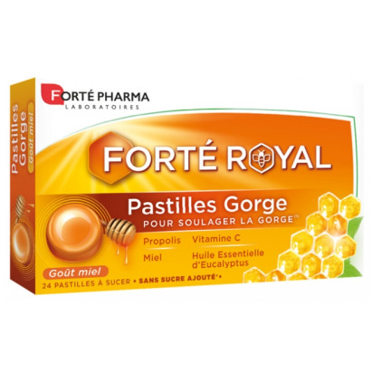 Forte Pharma Pastilles Royales Goût Miel, 24 Pastilles à Sucer | Parashop.com