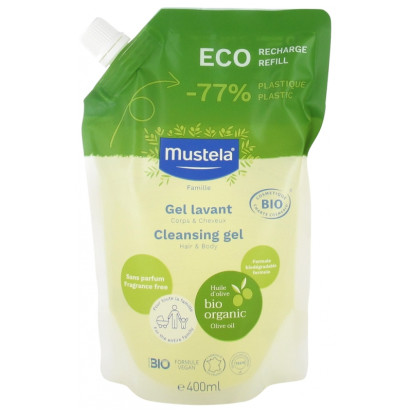 Mustela Gel Lavant Bio Éco-Recharge, 400ml | Parashop.com