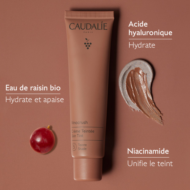 Caudalie VINOCRUSH Crème Teintée Visage Teinte 5, 30ml | Parashop.com