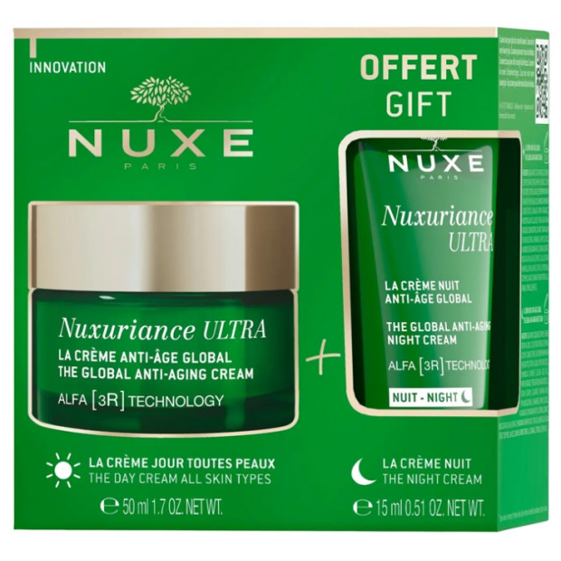 Nuxe NUXURIANCE ULTRA Coffret La Crème Anti-Âge Global 50ml + La Crème Nuit Anti-Âge Global 15ml OFFERTE | Parashop.com