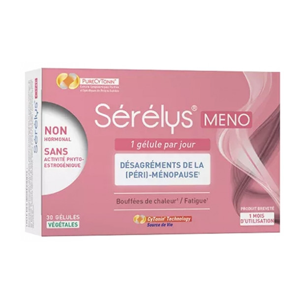 Sérélys® MENO Désagréments de la ménopause, 30 gélules | Parashop.com