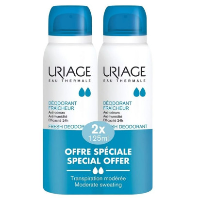 Uriage Déodorant Fraîcheur Spray, lot 2x125ml | Parashop.com