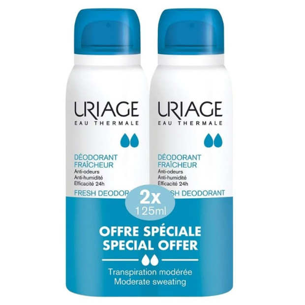 Uriage Déodorant Fraîcheur Spray, lot 2x125ml | Parashop.com