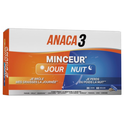 Anaca3 Minceur Jour & Nuit - 1 mois, 60 gélules | Parashop.com