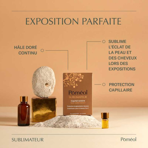 Poméol SUBLIMATEUR Préparateur soleil, 60 Comprimés | Parashop.com