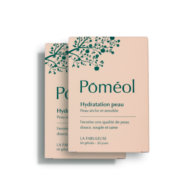 Poméol LA FABULEUSE Hydratation anti peau sèche et fragile, lot 2x60 gélules