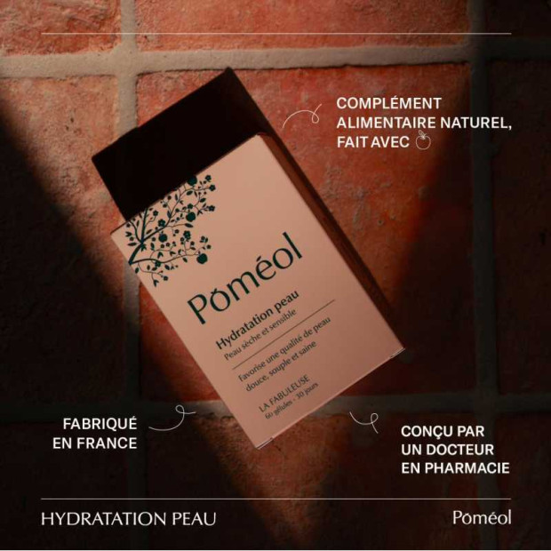 Poméol LA FABULEUSE Hydratation anti peau sèche et fragile, lot 2x60 gélules