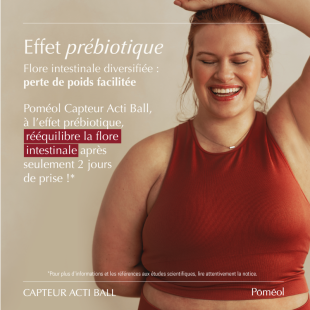 Poméol ACTIBALL Dispositif médical perte de poids - Ballon gastrique végétal naturel, 180 gélules | Parashop.com