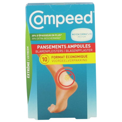 Compeed Pansements Ampoules Moyen Format Extrême, 10 pansements | Parashop.com