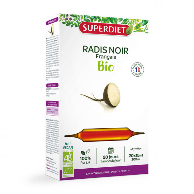 Radis Noir Digestion bio, 20 ampoules Super Diet - Parashop