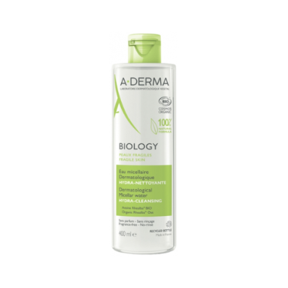 A Derma BIOLOGY Eau Micellaire Dermatologique Hydra-Nettoyante Bio, 400ml | Parashop.com