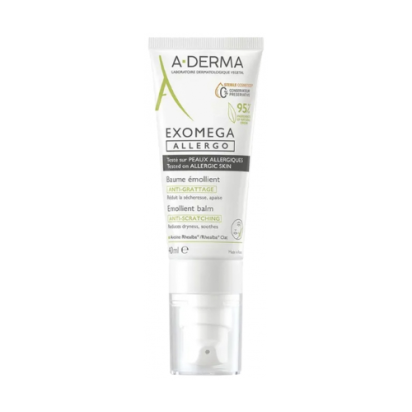 A-Derma EXOMEGA ALLERGO Baume Émollient Anti-Grattage, 40ml | Parashop.com