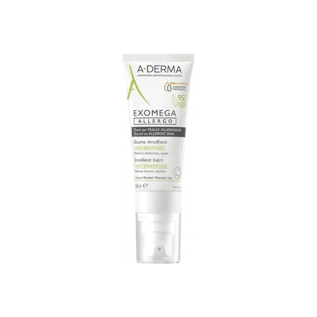 A-Derma EXOMEGA ALLERGO Baume Émollient Anti-Grattage, 40ml | Parashop.com