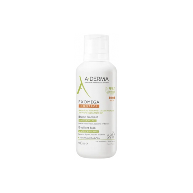 A-DERMA EXOMEGA CONTROL Baume Émollient Anti-Grattage, 400ml | Parashop.com