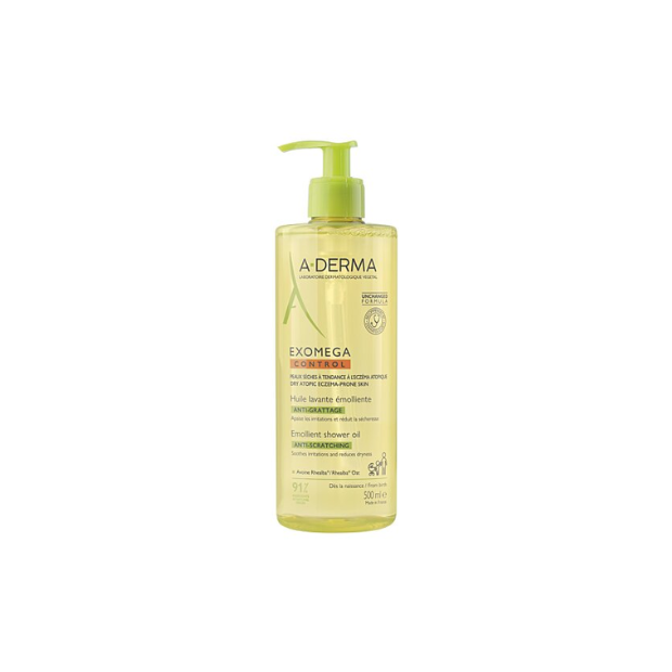 A-Derma EXOMEGA CONTROL Huile Lavante Emolliente Anti-Grattage, 500ml | Parashop.com