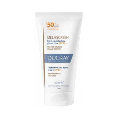 Ducray MELASCREEN Crème Anti-Taches Protectrice SPF50+ Peaux Sèches, 50ml | Parashop.com